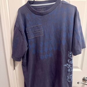 Ecko-unltd Men's Navy and Blue T-shirt